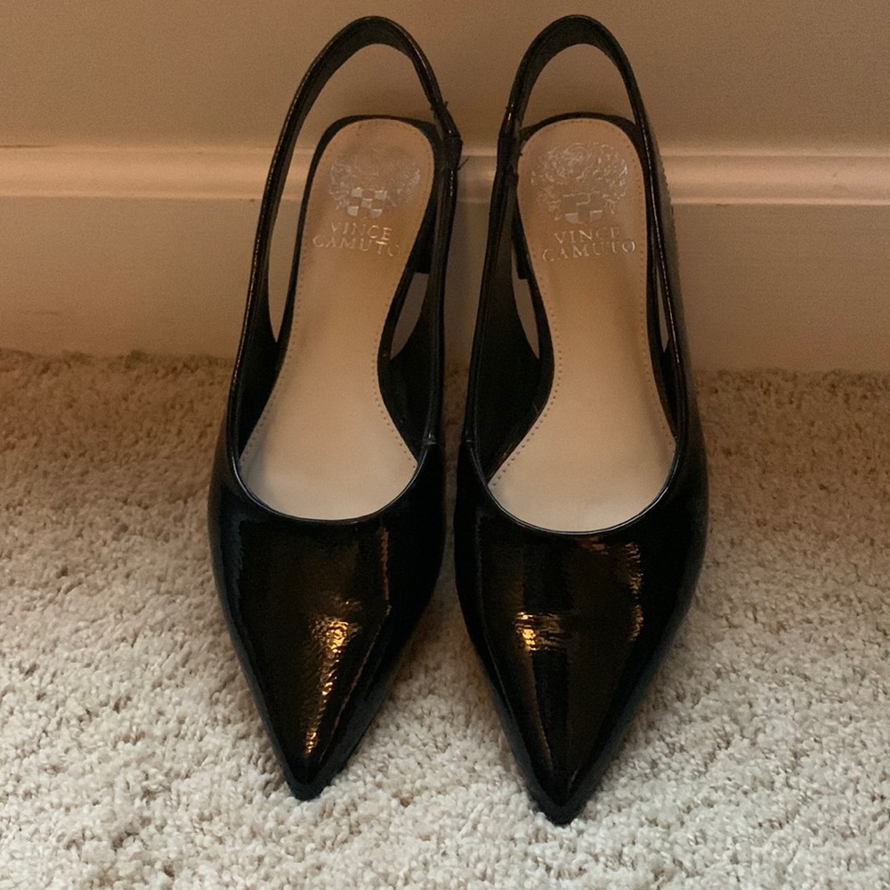 Vince Camuto Chachen Slingback patent leather size 6 black